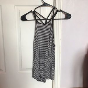 Black and white striped tank top from Hollister